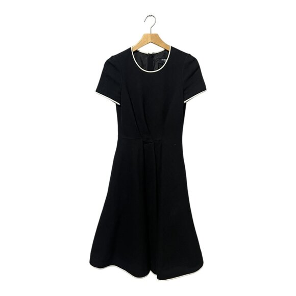 PAULE KA Dresses & Skirts - Paule KA Paris A Line Dress Women's Size 36 Black Short Sleeves Pockets US 4/6
